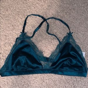 Lace bralette- teal